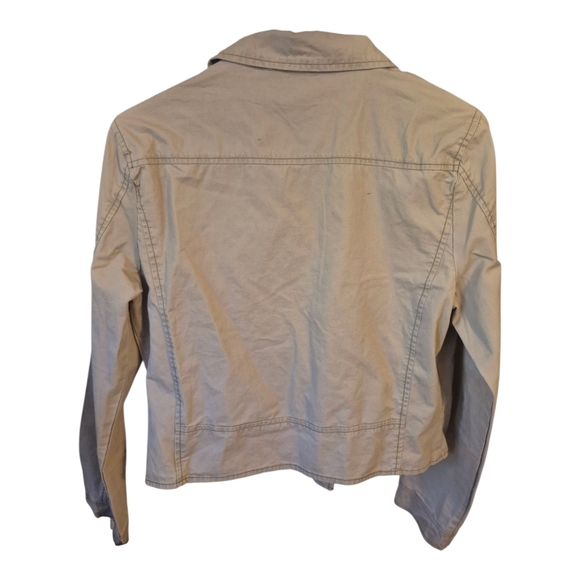 Hem & Thread Beige Utility Jacket Large - Picture 2 of 4